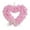 Pink, variant on White Rose Heart Wreath Decoration Artificial Flowers For Door Wall Table Valentine’S Day Party Decor 13.8X12.6 Inch