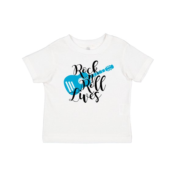 Inktastic Rock and Roll Lives with Blue Guitar Boys or Girls Baby T-Shirt