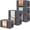 6, variant on 6 Pack Clothes Storage Bins with Lids, Foldable Blanket Storage Bags with Zippers, Clear Window and Reinforced Handles, Closet and Organization for Clothing, Sweater, Comforter, Bedding