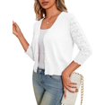 thumbnail image 2 of Jersey LIENRIDY, chaqueta corta con botones de manga 3/4, talla M, 2 of 5