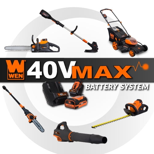 WEN 40V Max Lithium-Ion 24-Inch Cordless Hedge Trimmer with 2Ah Battery and Charger