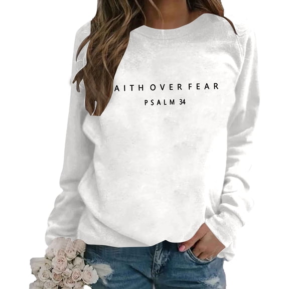 WENWU Women Sweatshirt Womens Long Sleeve Sweatshirt Women Pullover White Sweat Shirt Winter Womens Clothes Cute Sweatshirt