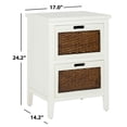thumbnail image 4 of SAFAVIEH Jonah Country Rustic Two Drawer End Table, White, 4 of 5
