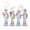 4pcs Macaron, variant on Easter Nutcracker Ornaments Set, Wooden Christmas Nutcracker Soldier Figures Decorative Collectible Nutcracker 5 Inch Mini Nutcracker Figurines Christmas Tree Hanging Decorations - 5pcs Macaron