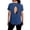 Dark Blue, variant on Womens Tops Casual Backless Fitness Top Short-Sleeve Round Neck Pullover T-Shirt, Breathable Workout Tee,Beige L