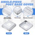 thumbnail image 3 of 20Pack Post Base Cover, 2.5x2.5 Metal Integral Style Post Skirt Porch Column Wrap(0.75x0.75), 3 of 6