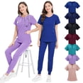 thumbnail image 2 of Traje quirúrgico de dentista oral para mujer, traje de lavado de manos dividido, traje de enfermera de hospital elástico de secado rápido, 2 of 6