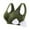 Army Green B, variant on Full Sports Bras for Women Plus Size No Underwire Wireless Bras Solid Color Rhinestone Print Lingerie with Removable Padding, Gifts for Women