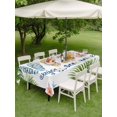 thumbnail image 4 of Outdoor Tablecloth with Umbrella Hole for Patio/Picnic/Party/Camping, Summer Slippers Waterproof Table Cloth Rectangle Table Cover Washable, Tropical Botanical Palm Leaves (54"x 80"), 4 of 8