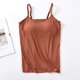 thumbnail image 1 of Camisola modal con almohadilla para el pecho, ropa interior inalámbrica, copa integrada, camiseta de fondo ajustado, tirantes finos ajustables para mujer, 1 of 6