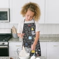 thumbnail image 4 of Math Equations Colorful Doodles Black Pattern Kids Aprons for Girls and Boys,Adjustable Neck Strap Toddler Aprons for Kids Cooking Baking, 4 of 6