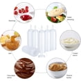thumbnail image 4 of Botellas exprimibles para condimentos, 6 unidades, 8 oz, con tapa, transparentes, sin BPA, para mostaza, condimentos, ketchup, mostaza, mayonesa y aceite de oliva, 4 of 5