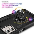 thumbnail image 6 of Decase Phone Shell for Motorola Moto Edge+ 2023,Heavy Duty Armor Dual Layer Protective Rugged Shockproof Cover Case With 360° Rotatable Metal Ring Kickstand Magnetic Car Mount, Black, 6 of 7