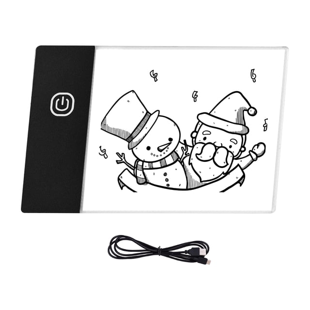 Abody Super Mini LED Light Pad Ultra-thin Light Box USB Powered Dimmable Brightness Artcraft Tracer for Children Students Adults Drawing Tracing Practise Calligraphy Flipbook Flip Books Animation