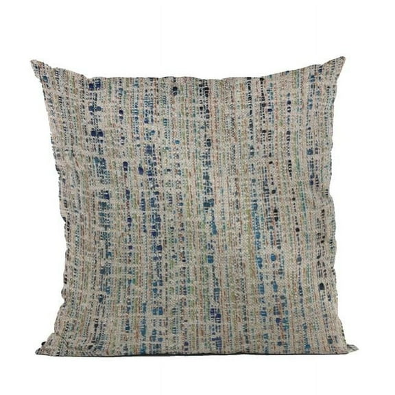 Plutus Brands Blue Mixed Stripe Luxury Throw Pillow - 24 x 24 in.