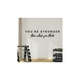 thumbnail image 2 of Stronger Than What You Think Quote Fitness Workout Success Motivation Quotes Wall Decal Healthy Lifestyle Girls / Boys Gym Home Sports Room Decor Vinyl Wall Art Stickers Decoration Size (16x20 inch), 2 of 3