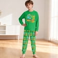 thumbnail image 2 of Kids Outfits Set 6 7 Six Seven Letter Outfits Set Comfortable Girls 67 Doodle Print Long Sleeve Homewear Soft Two Piece Sleepwear Green 6-7 Years, 2 of 9