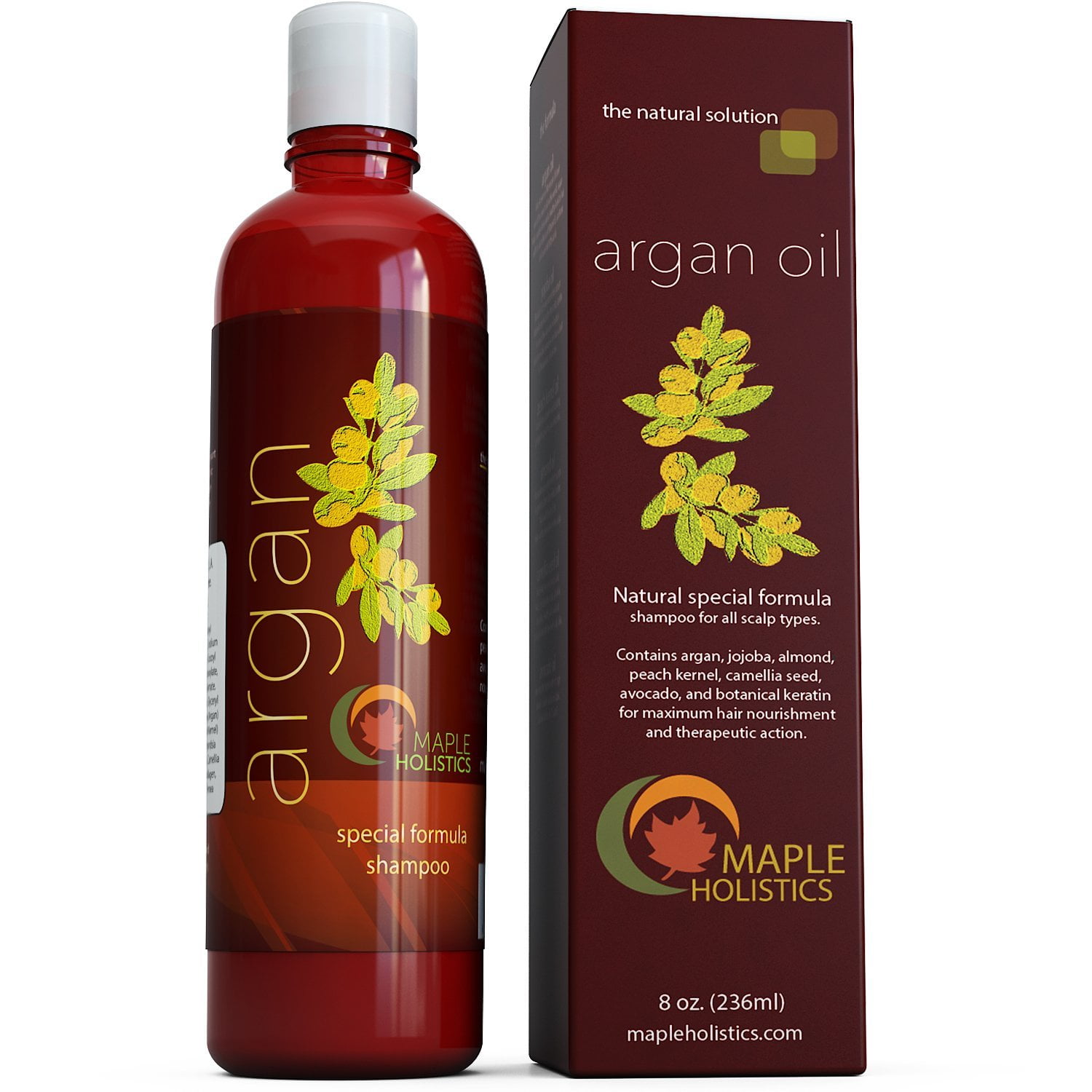 Maple Holistics Argan Oil Shampoo Healthy Hair Growth Natural