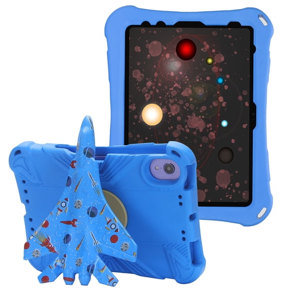 GSFY Case for iPad Air 11 Inch 6th Gen (M2) 2024, Light EVA 360 Degree Airplane Kickstand Shockproof Pencil Holder Case for iPad Air 11 6th/ iPad Air 10.9 4th&5th/ iPad Pro 11 2018-2022, X Blue