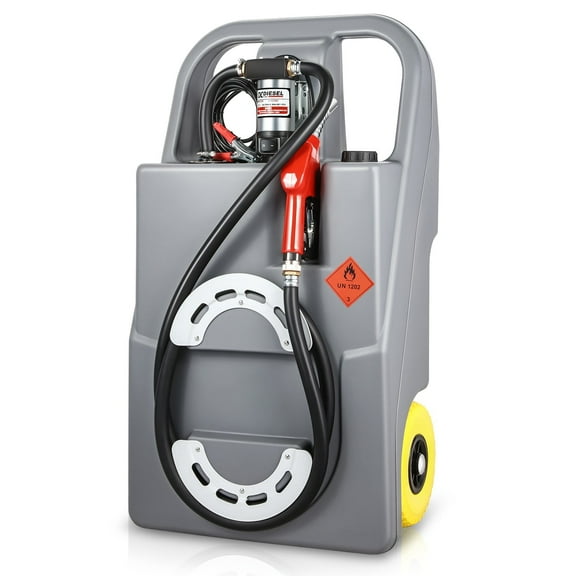 DNA Motoring WMT-TOOLS-00303, 26 Gallon 100L Gas Portable Fuel Tank Caddy Transfer Unit for Cars, Trucks, Lawn Mowers, ATVs, Boats, Grey