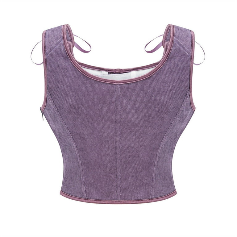 XUNKUSGA Corset Tops for Women Lace Up Tie Front Renaissance