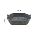thumbnail image 3 of Alfombrilla de silicona para parrilla, sin BPA, 19 cm, freidoras de aire cuadradas, bandeja para horno (gris), 3 of 8