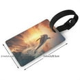 thumbnail image 2 of Kdxio Sunset Dancing Dolphin A Luggage Tags Privacy Cover ID Label Suitcase Tags Identifiers For School Bags,Suitcases, 2 of 7