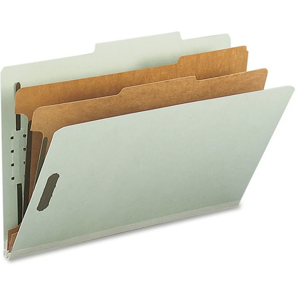 Nature Saver Green Recycled K-style Pressboard Classification Folders, 10 per Box
