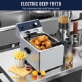 thumbnail image 2 of Bingirl Friteuse Électrique Profonde en Acier Inoxydable 8 L avec Panier - Friteuse Électrique à Réservoir Unique 1600 W à Température Réglable pour Cuisine, Restaurant et Usage Commercial, 2 of 7