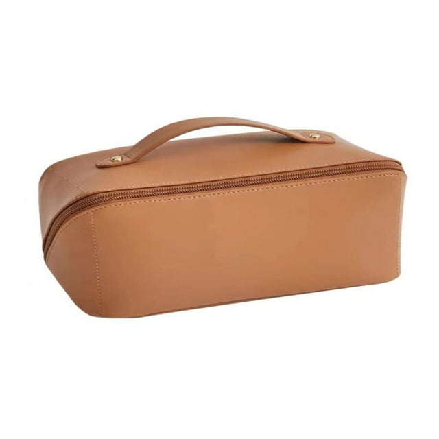 EIMELI Makeup Bags - Travel Cosmetic Organizer PU Leather Portable Zipper Makeup Pouch