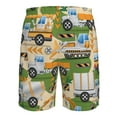 thumbnail image 6 of Disketp Men'S Swim Trunks Hawaiian Breathable Surf Beach Swimsuits Mesh Lining Beach Shorts With Pockets-Construction Machinery1, 6 of 9