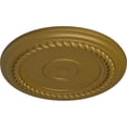 thumbnail image 3 of Ekena Millwork 19 5/8"OD x 1 1/2"P Alexandria Rope Ceiling Medallion (Fits Canopies up to 4 5/8"), Hand-Painted Gold, 3 of 6