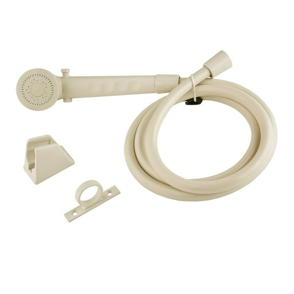 Dura Faucet RV Shower Head & Hose - Bisque Parchement