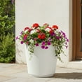 thumbnail image 1 of Mainstays16in Fluted Resin Planter, White, 1 of 5