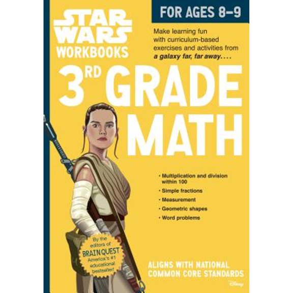 Pre-Owned Star Wars Workbooks: Star Wars Workbook: 3rd Grade Math (Paperback)
