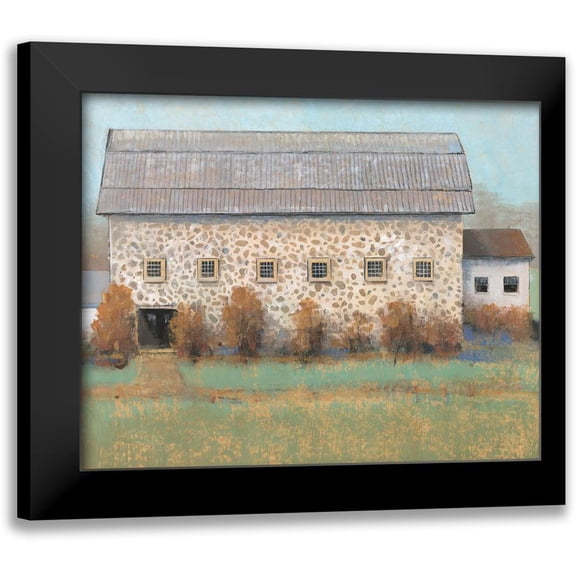 OToole, Tim 14x12 Black Modern Framed Museum Art Print Titled - Rustic Barn II