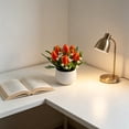 thumbnail image 1 of Artificial Miniature Potted Plants Ornament Tulips Artificial Flower Bonsai For Indoor Decor Desktop Artificial Green Plants, 1 of 6