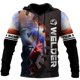 thumbnail image 2 of Sudadera con capucha con gráficos de soldador para hombre, moda personalizada, uniforme de soldador, sudaderas casuales con capucha, ropa de gran tamaño para hombre, 2 of 4