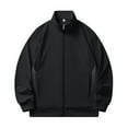 thumbnail image 4 of Xzbqbs Mens Track Jackets Casual Lightweight Full-Zip Solid Color Sport Coats Lightweight Workout Running Jacket With Pockets, 4 of 6
