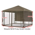 thumbnail image 5 of APEX GARDEN Symphony III 10' x 10' Single-Tier Steel Gazebo with Mosquito Net, Privacy Screen and Planter Holders, 5 of 11