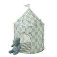 thumbnail image 4 of 3 Sprouts Kids Play Tent Playhouse Castle with Recycled Fabric for Indoor and Outdoor Games in Checkerboard Green, 4 of 8