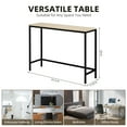 thumbnail image 4 of Ktaxon Modern Console Table Sofa Table TV Stand with Sturdy Metal Frame in Entryway, Living Room, Hallway, Bedroom, Hotel, Light Walnut, 4 of 13