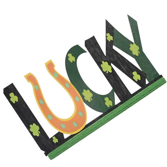 Decoración de letrero del Día de San Patricio Wosthever material de madera