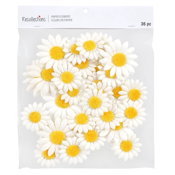 Recollections White Daisy Paper Flowers, 12 Packs: 36 ct. (432 total)
