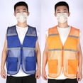 thumbnail image 2 of Chaleco de malla reflectante transpirable ropa de trabajo para hombres y mujeres chaleco publicitario suelto de verano y otoño para voluntarios temporada de caballos imprimible, 2 of 3