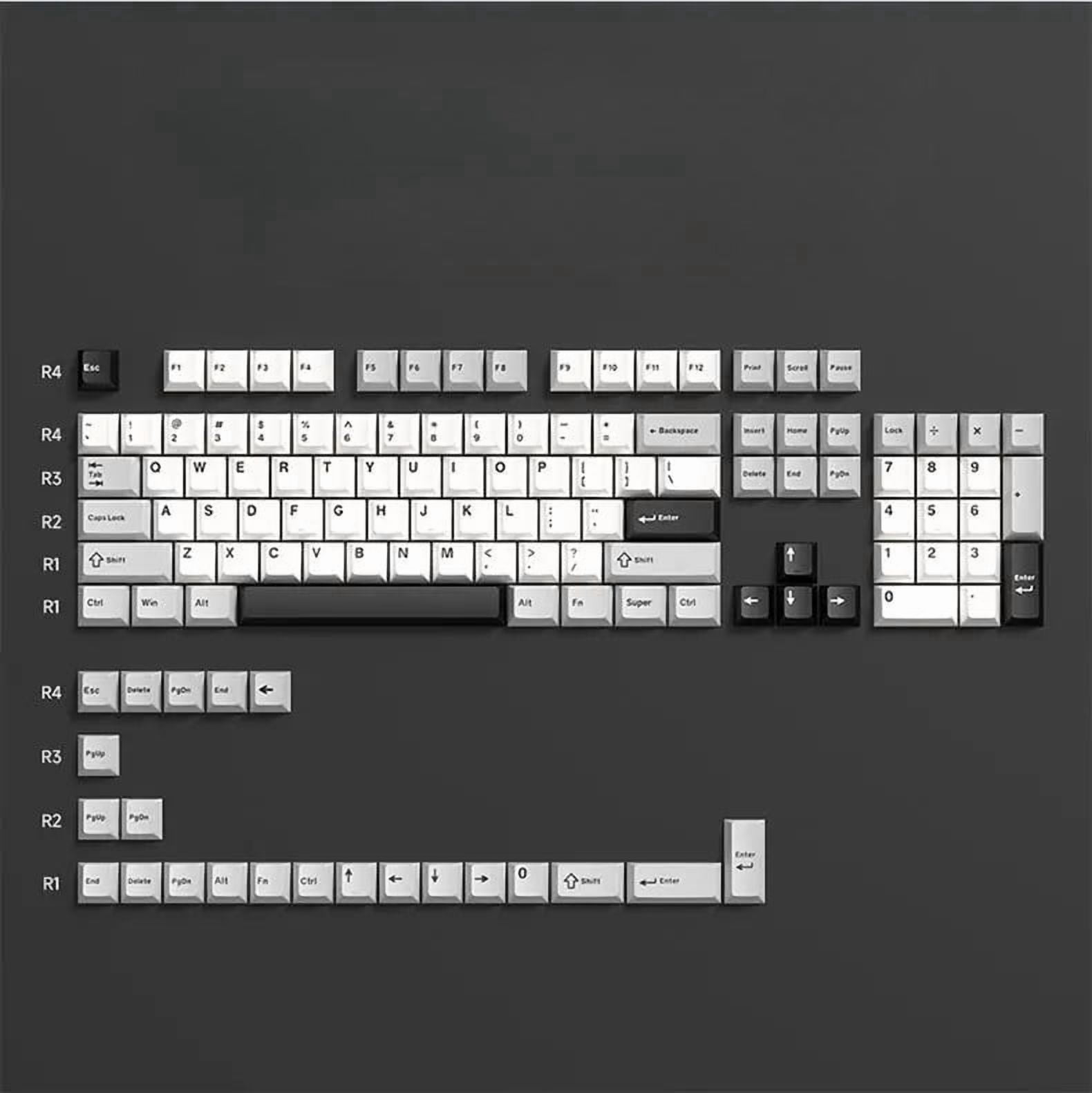 Customizable High Aesthetic Pbt Material Mechanical Keyboard Keycaps Cross Design Durable Against Wear And Oil