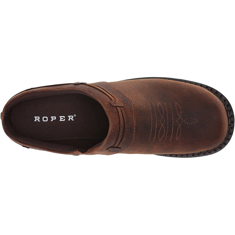 Roper Laces Womens Brown Leather Mules Shoes 9.5 - Walmart.com