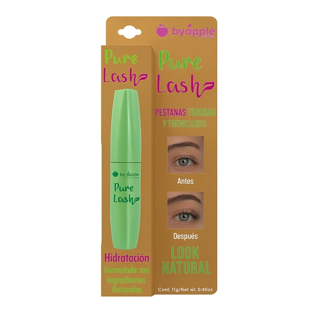 Máscara By Apple Cosmetics Pure Lash aceite de sábila look natural 13 g ...