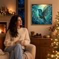 thumbnail image 3 of Hummingbird Diamond Art Kit Framed 12 Inch 5D Diamond Painting for Adults Teal Wall Decor Wall Art for Home Decor, 3 of 4