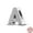 KJC165-A, variant on BONZEUS 925 Sterling Silver Alphabet Letter Charm Bead with Zircon - Square Shape A-Z Initial Pendant for Bracelet & DIY Fine Jewelry Gifts